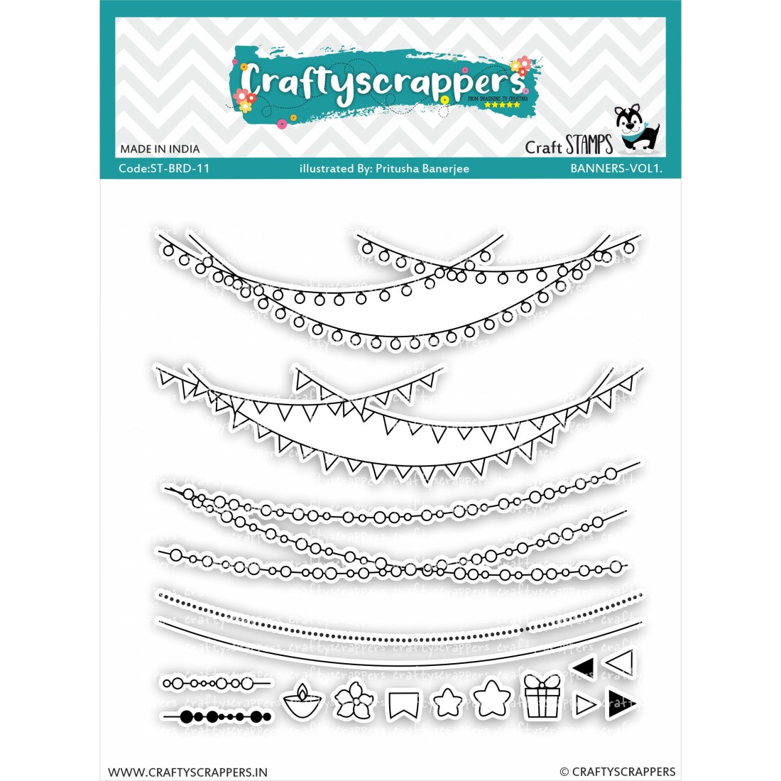 Craftyscrappers Stamps- BANNERS VOL-01